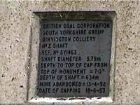 cap of Dinnington Colliery